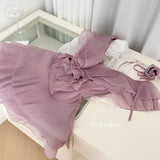 Cute A Line V Neckline Layers Summer Dress Holiday Party Outfits For Girls HZ1121