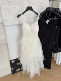 Cute A Line Straps Lace Ruffles Summer Dress Holiday Party Outfits For Girls HZ1121