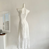 Cute A Line Spaghetti Straps Ivory Lace Summer Dress Holiday Party Outfits For Women HZ1121
