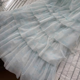 Sexy A line Halter Blue Tulle Min Summer Dress Holiday Party Homecoming Dress Birthday Outfits For Teens HZ1121