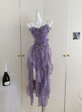Cute A Line Spaghetti Straps Layers Summer Dress Holiday Party Outfits For Girls HZ1121