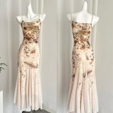 Sweet Mermaid 2 Piece Long Women Summer Holiday Holiday Dresses HZ1121