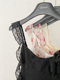 Sexy High Low Spaghetti Straps Floral Lace Summer Dress Holiday Party Outfits For Women HZ1121