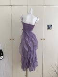 Cute A Line Spaghetti Straps Layers Summer Dress Holiday Party Outfits For Girls HZ1121