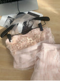 Cute Spaghetti Straps Pink Ruffles Tulle Summer Dress 2 Pieces Holiday Party Outfits For Women HZ1121