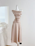 Sexy Mermaid Satin Summer Beach Dress Holiday Party Casual Outfits For Girls HZ1121