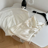 Cute A line Spaghetti Straps Champagne Floral Long Satin Summer Dress For Women HZ1121
