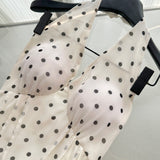 Cute A Line Halter Polka Dots Summer Dress Holiday Party Outfits For Women HZ1121