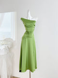 Sexy Mermaid Satin Summer Beach Dress Holiday Party Casual Outfits For Girls HZ1121