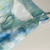 Cute Mermaid Spaghetti Straps Green Long Summer Dress For Women HZ1121