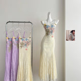 Sexy Mermaid Spaghetti Straps Lace Birthday Party Dress Summer Holiday Outfits For Women HZ1121