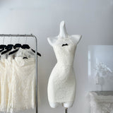 Cute Sheath Halter Neckline Short Lace Summer Dress Holiday Party Outfits For Women HZ1121
