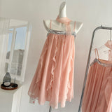 Cute A Line Spaghetti Straps Pink Chiffon Summer Dress Holiday Short Party Outfits For Women HZ1121