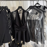 Sexy A Line Halter Neckline Summer Dress Little Black Dress Holiday Party Outfits For Women HZ1121