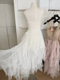 Cute A Line Straps Lace Ruffles Summer Dress Holiday Party Outfits For Girls HZ1121