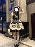 Cute Ball Gown Short Sleeves 16th Birthday Dress Lolita Dress Champagne Birthday Outfits HZ1121
