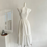 Sexy A Line Straps White Summer Dress Holiday Party Outfits For Women HZ1121