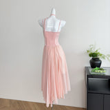 Cute A Line Spaghetti Straps Chiffon Summer Beach Dress Holiday Party Outfits For Girls HZ1121