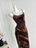Sexy Mermaid Spaghetti Straps Velvet Green Summer Dress Holiday Party Outfits For Women HZ1121