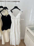 Sexy A Line Spaghetti Straps Floral White Lace Summer Dress Holiday Party Outfits For Women HZ1121