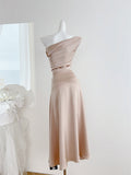 Sexy Mermaid Satin Summer Beach Dress Holiday Party Casual Outfits For Girls HZ1121