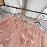 Cute A Line Spaghetti Straps Pink Chiffon Summer Dress Holiday Short Party Outfits For Women HZ1121