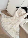 Sexy A line Halter Neckline White Lace Summer Dress Holiday Party Outfits For Women HZ1121