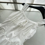 Sexy A Line Straps White Summer Dress Holiday Party Outfits For Women HZ1121