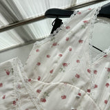 Sexy A Line Halter Neckline Floral Short Summer Dress Holiday Party Outfits For Women HZ1121