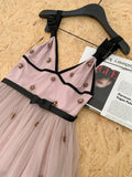 Cute A line Straps Pink Tulle Summer Dress Holiday Party Outfits For Women HZ1121