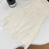 Cute Sheath Halter Neckline Short Lace Summer Dress Holiday Party Outfits For Women HZ1121