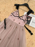Cute A line Straps Pink Tulle Summer Dress Holiday Party Outfits For Women HZ1121