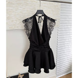 Sexy A Line Halter Neckline Summer Dress Little Black Dress Holiday Party Outfits For Women HZ1121