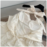 Sexy A line Halter Neckline White Lace Summer Dress Holiday Party Outfits For Women HZ1121