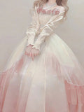 Vintage Ball Gown Off The Shoulder Short Sleeves 16th Ombre Pink Birthday Dress Lolita Dress Birthday Outfits HZ1121