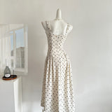 Sexy A line Square Neckline White Lace Summer Polka Dots Dress Holiday Party Outfits For Women HZ1121