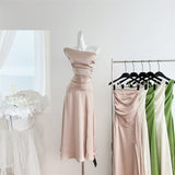 Sexy Mermaid Satin Summer Beach Dress Holiday Party Casual Outfits For Girls HZ1121