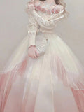 Vintage Ball Gown Off The Shoulder Short Sleeves 16th Ombre Pink Birthday Dress Lolita Dress Birthday Outfits HZ1121