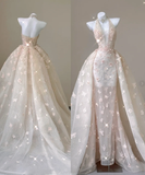 Classy Mermaid Halter Pink Lace Sleeveless Evening Dress Long Prom Dresses HZ1121