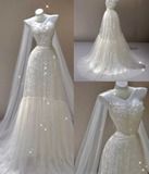 Elegant A Line Strapless White Lace Sleeveless Long Wedding Dresses Brides Dress HZ1121