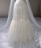 Elegant A Line Strapless White Lace Sleeveless Long Wedding Dresses Brides Dress HZ1121