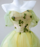 Sexy Ball Gown Off The Shoulder Sage Green Elegant Tulle Long Prom Dresses HZ1121