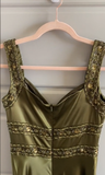 Elegant Sheath Olive Green Prom Dresses Long Formal Dress HZ1022