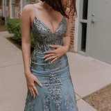 luxury mermaid black girl long prom dress birthday outfit HZ1022