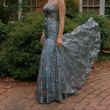 luxury mermaid black girl long prom dress birthday outfit HZ1022