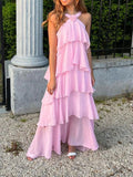 Classic Pink Prom Dresses Long Prom Gown 22th Birthday Outfit HZ1022