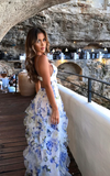 Classic Floral Prom Dresses Long Prom Gown 22th Birthday Outfit HZ1022