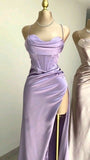Simple Mermaid Floor Length Prom Dress With Slit HZ1022