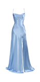 Simple Mermaid Floor Length Prom Dress With Slit 22th Birthday Outfit HZ1022