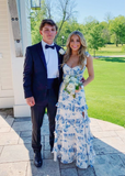 Sexy Straps Sleeveless Blue Prom Dress 22th Birthday Outfit HZ1022